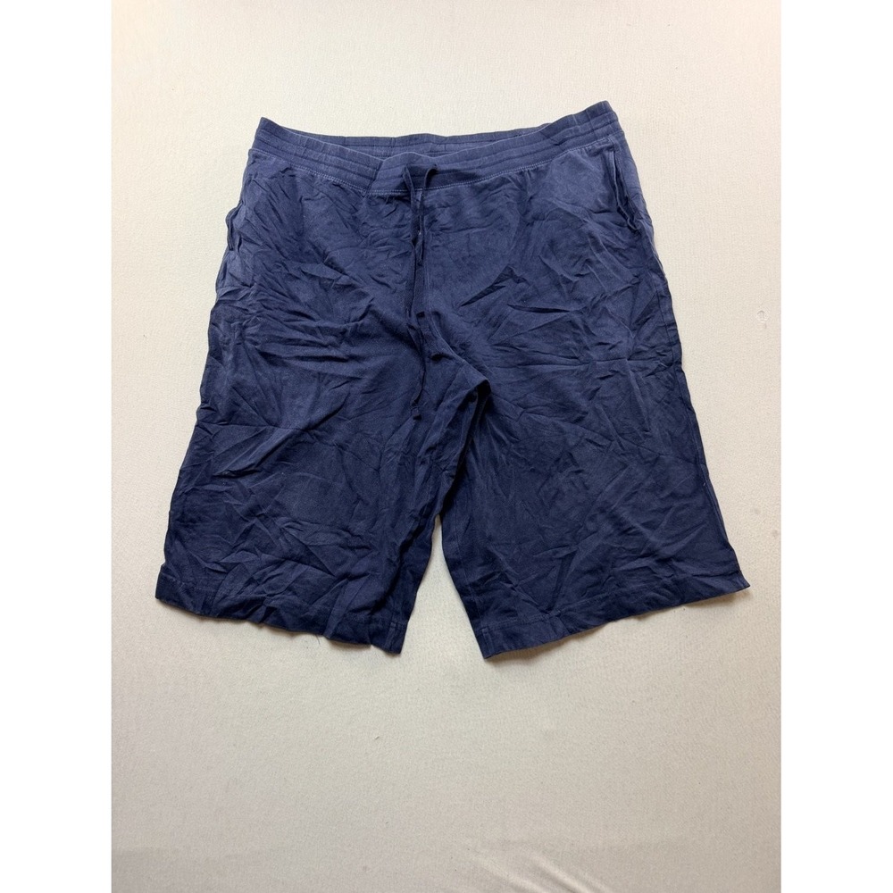 Karen Scott Shorts Women XL Navy Good Pull On Cotton Blend Drawstring Casual